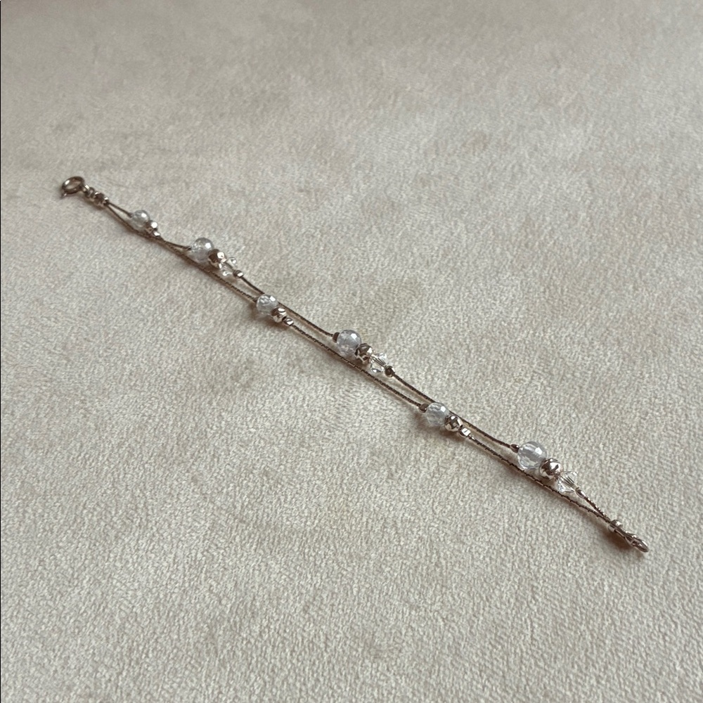 Magnolia Silver and White Pearl Bracelet